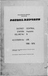 Patrol Reports. Central District, Kupiano, 1969-1970