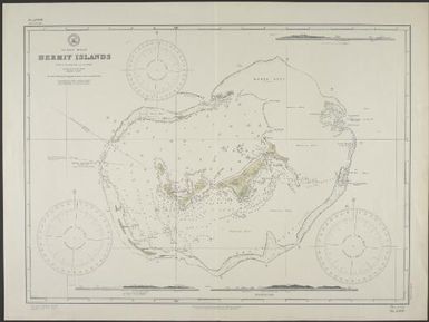Hermit Islands, Pacific Ocean : from a German survey in 1906 / Hydrographic Office, U.S. Navy