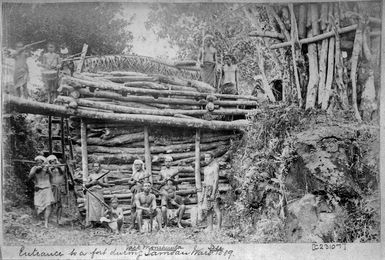 Entrance to a fort during Samoan civil war