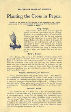 [Pamphlets relating to the New Guinea Mission].