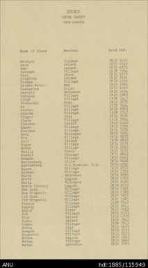 Papua New Guinea, Equatorial New Guinea, Sepik (Index), 4 Mile Strategic series, Sheet 2080, 1944