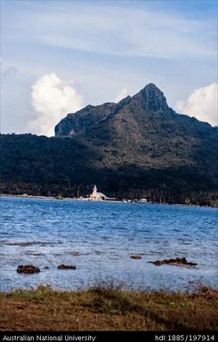 French Polynesia - Temple at Faanui - from distance