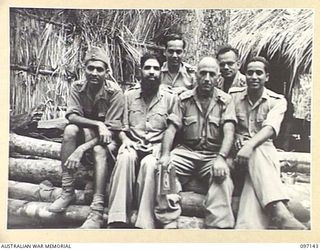 KURURIA YAMA, RABAUL, NEW BRITAIN. 1945-09-24. MEMBERS OF 097 HYDERABAD REGIMENT AT THE INDIAN PRISONER OF WAR CAMP