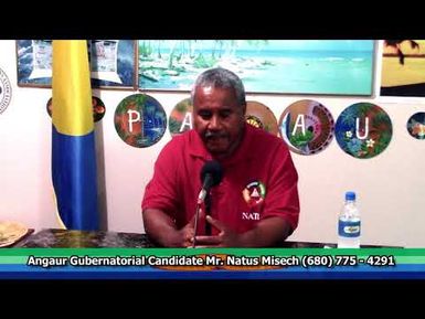 Angaur Gubernatorial Candidate Mr. Natus Misech (10/29/2020)
