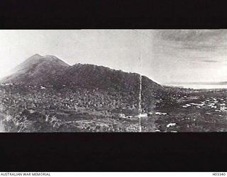 NEW BRITAIN. 1914. PANORAMA OF RABAUL AND BLANCHE BAY ON THE OCCASION OF A VISIT BY PART OF THE GERMAN PACIFIC FLEET SHORTLY BEFORE THE OUTBREAK OF WAR. THE SHIPS WERE THE SCHARNHORST, GNEISENAU, ..