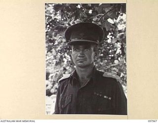 DALLMAN HARBOUR, NEW GUINEA. 1945-10-10. LIEUTENANT COLONEL R.S. SMIBERT, COMMANDING OFFICER 2/2 FIELD AMBULANCE