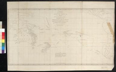 Chart of part of the South Sea shewing the tracts & discoveries made by His Majestys ships Dolphin ... ... engrav'd by W. Whitchurch, Pleasant Row Islington