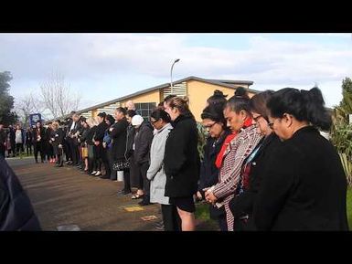 Minute's silence outside Manukau Police Station to remember Constable Matthew Hunt