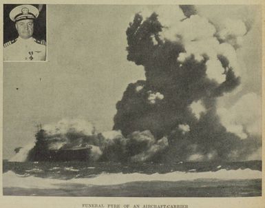 Funeral pyre of an aircraft-carrier