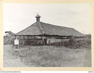 LAE AREA, NEW GUINEA. 1945-08-13. A VIEW OF THE HOSPITAL CHAPEL, 2/7 GENERAL HOSPITAL