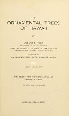 The ornamental trees of Hawaii