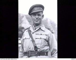 RABAUL, NEW BRITAIN, 1946-04-03. CAPTAIN J. MACGREGOR-DOWSETT, OFFICER IN CHARGE OF AUSTRALIAN NEW GUINEA ADMINISTRATIVE UNIT CHINATOWN