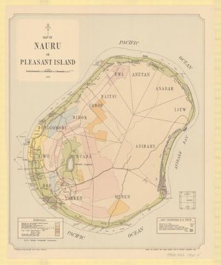 Map of Nauru or Pleasant Island / drawn by Property and Survey Branch, Dept. of Interior