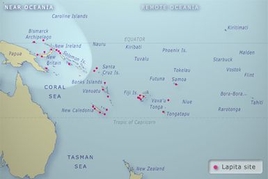 Sites of Lapita pottery