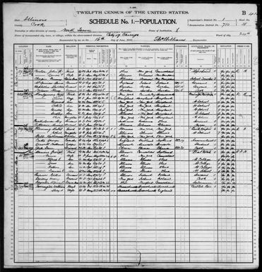 Illinois: COOK County, Enumeration District 710, Sheet No. 18B