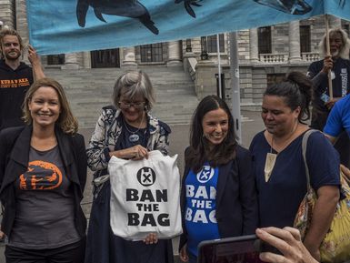 Ban the Bag march, Parliament, Wellington
