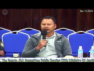 Senate JGA Committee Public Hearing With Ministry Of Justice