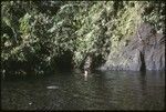 Man swimming in a lake