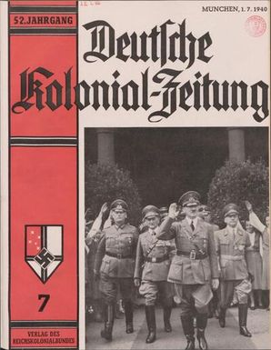 Deutsche Kolonialzeitung, 52. Jg. 1. Juli 1940, Heft 7.