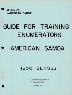 [Folder 101] American Samoa - Guide for Training Enumerators