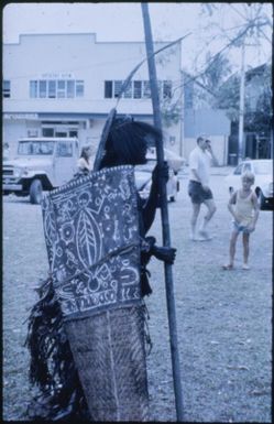 Decorative dancing at the Independence Day Celebration (1) : Port Moresby, Papua New Guinea, 1975 / Terence and Margaret Spencer