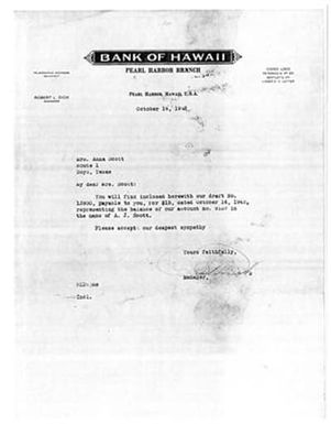 [Letter from Robert L. Dick to Anna Scott - October 10, 1942]