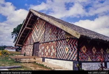 Vanuatu - Nakamal Meeting House for Chiefs, Wall Matting