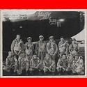 First crew of the 315th Bomber Wing to strike Japan in front of the Fluffy Fuz III June 27, 1945