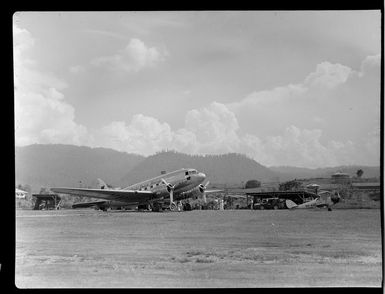 Qantas Empire Airways, aeroplane, Bulolo Airfield, Morobe, Papua New Guinea