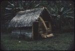 Thatched house in disrepair, Orofere Valley. Tahiti