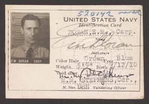 [Edward M. Doran Navy Identification Card]