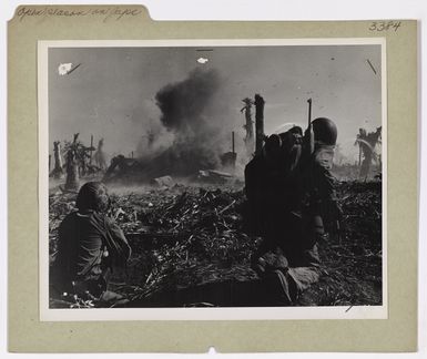 Photograph of Marines on Parry Island, Eniwetok Atoll