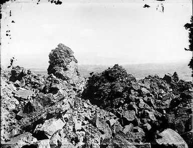 Samoan scene with rock outcrops