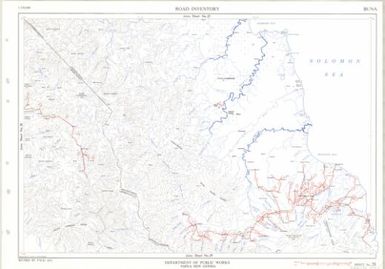 Papua New Guinea road inventory, July 1975: Buna (Sheet 28)