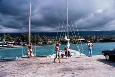 [Boats Along Kailua-Kona, Hawaii]