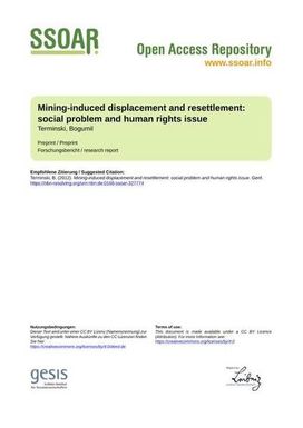 ["Mining-induced displacement and resettlement: social problem and human rights issue"]