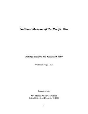 Oral History Interview with Thomas Stevenson, December 8, 2009