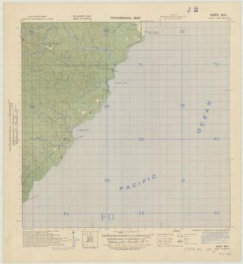 New Britain, provisional map (Eber Bay)