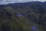 Aerial view of ridge top village in the Papuan mountains, Woitape