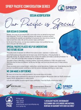 SPREP Pacific Conversation series: Ocean Acidification - Our Pacific is Special