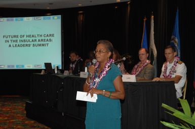 [Assignment: 48-DPA-09-30-08_SOI_K_Isl_Conf_Final] Final day of Insular Areas Health Summit [("The Future of Health Care in the Insular Areas: A Leaders Summit") at the Marriott Hotel in] Honolulu, Hawaii, where Interior Secretary Dirk Kempthorne [joined senior federal health officials and leaders of the U.S. territories and freely associated states to discuss strategies and initiatives for advancing health care in those communinties [48-DPA-09-30-08_SOI_K_Isl_Conf_Final_DOI_0875.JPG]