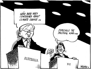 "We're both very concerned about climate change..." "Especially the political kind..." 20 August, 2008
