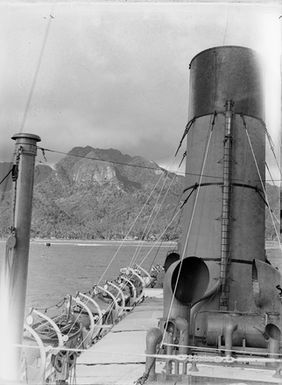 [Smoke stack on cruise ship]