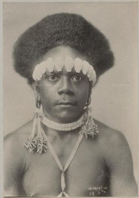 Portrait of a young man, Solomon Islands, approximately 1895 / Andrew