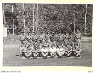 TOROKINA, BOUGAINVILLE. 1945-10-07. MEMBERS OF 8 PLATOON, A COMPANY, 24 INFANTRY BATTALION, 15 INFANTRY BRIGADE. (FOR IDENTIFICATION OF 27 NAMED PERSONNEL REFER TO PROVISIONAL CAPTION OR NAME ..