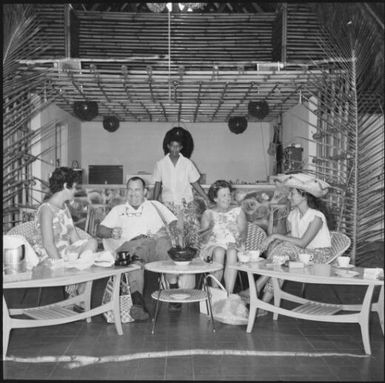 Morning coffee at Castaway Island resort, Fiji, November 1966 / Michael Terry