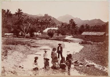 People in a stream. From the album: Cook Islands