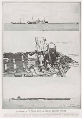 A hurricane in the Tongan group - an American schooner wrecked