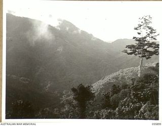 GUADAGASAL, NEW GUINEA, 1943-08-13. TYPICAL NEW GUINEA COUNTRY. PHOTOGRAPH TAKEN FROM THE SUPPLY DROPPING GROUND