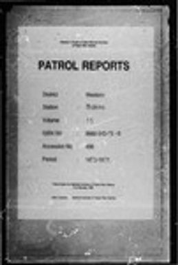 Patrol Reports. Western District, Balimo, 1970 - 1971